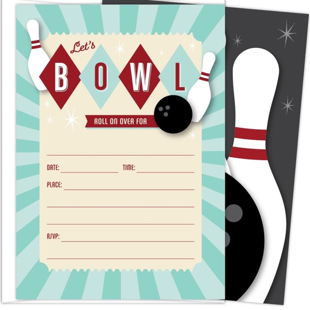 Bowling Party Invitations